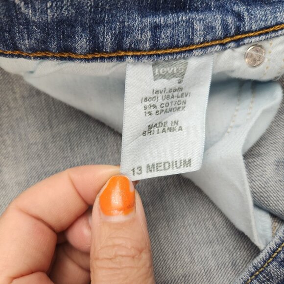 Levi's 518 Superlow Bootcut Jeans Women's 13M Flared Stretch Denim Pants Blue - Picture 8 of 11